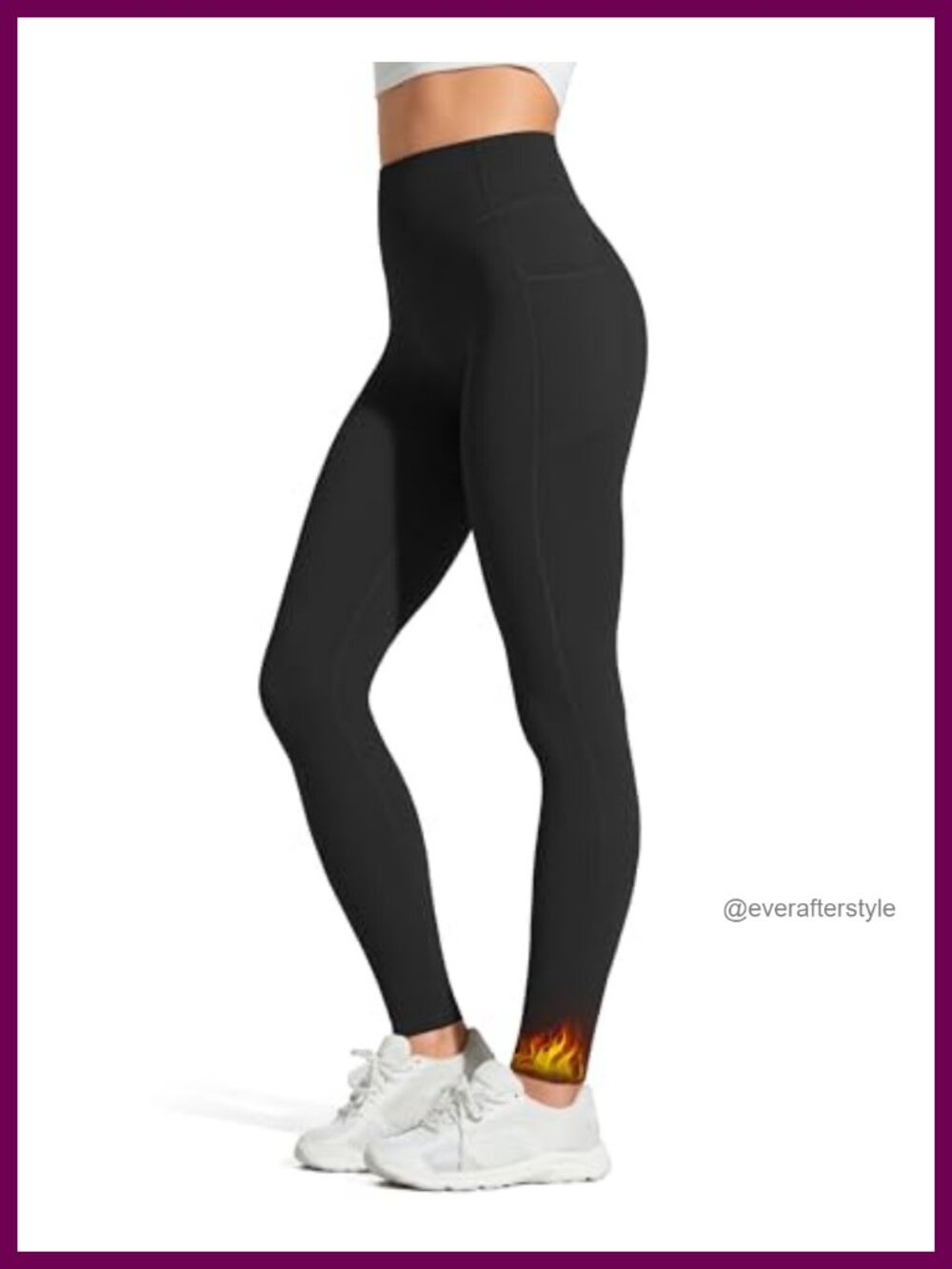 Fleece Lined Yoga Leggings High Waist with Pockets